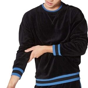 OriginalUse Men's Pull Over Velour Crew Sweatshirt